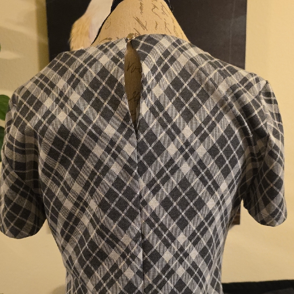 Tommy Hilfiger Gray Plaid Sheath Dress - Picture 5 of 8